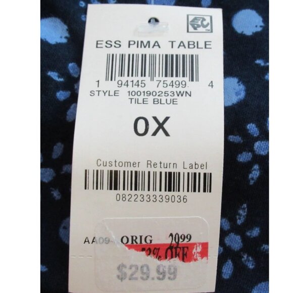 Style & Co Women's Plus Size 3/4 Sleeve Knit Top, Blue Geometric, 0X - Picture 4 of 6